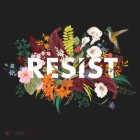 Resist Floral Anti Trump Political Protest Women's Sweatshirt thumb 2