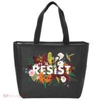 Resist Floral Anti Trump Political Protest Tote Bag thumb 0