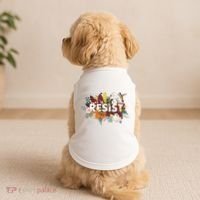Resist Floral Anti Trump Political Protest Doggie Tank thumb 2