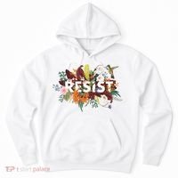 Resist Floral Anti Trump Political Protest Hoodie thumb 0