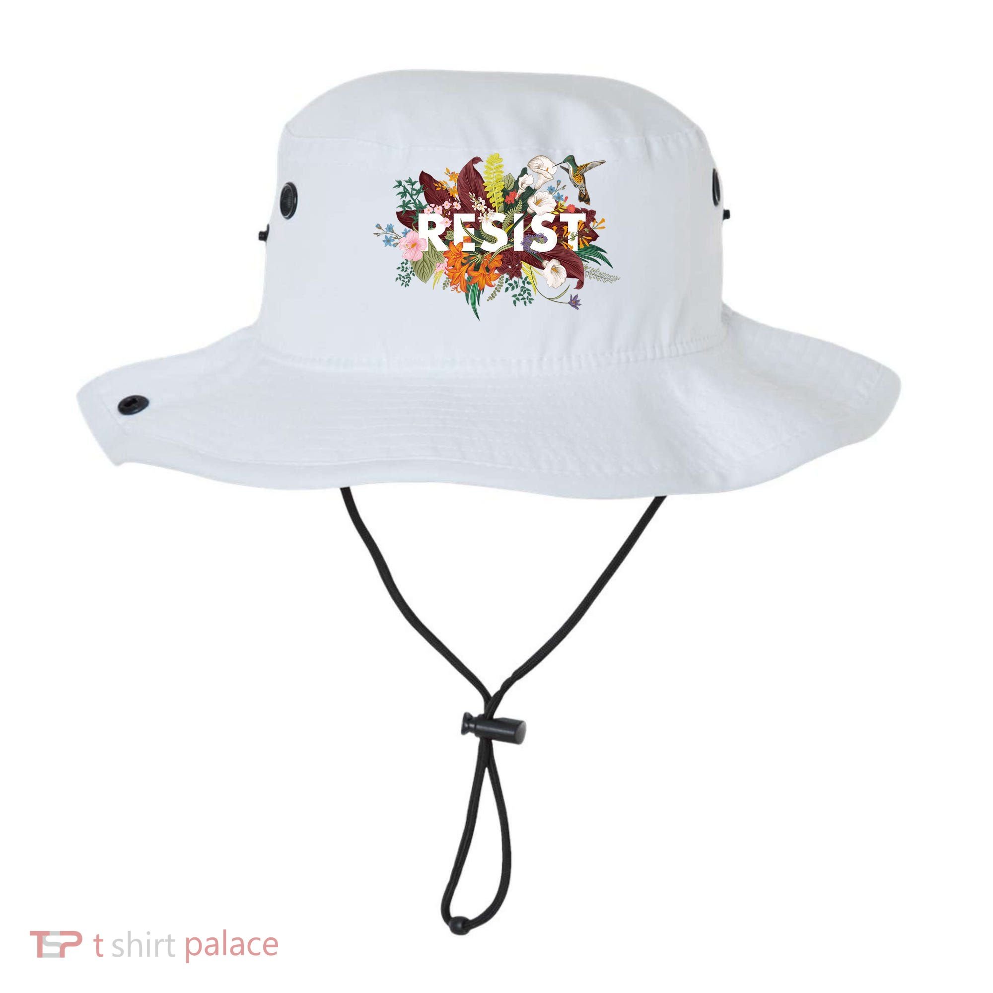 Resist Floral Anti Trump Political Protest Bucket Hat