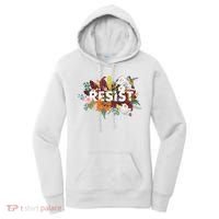 Resist Floral Anti Trump Political Protest Women's Hoodie thumb 0