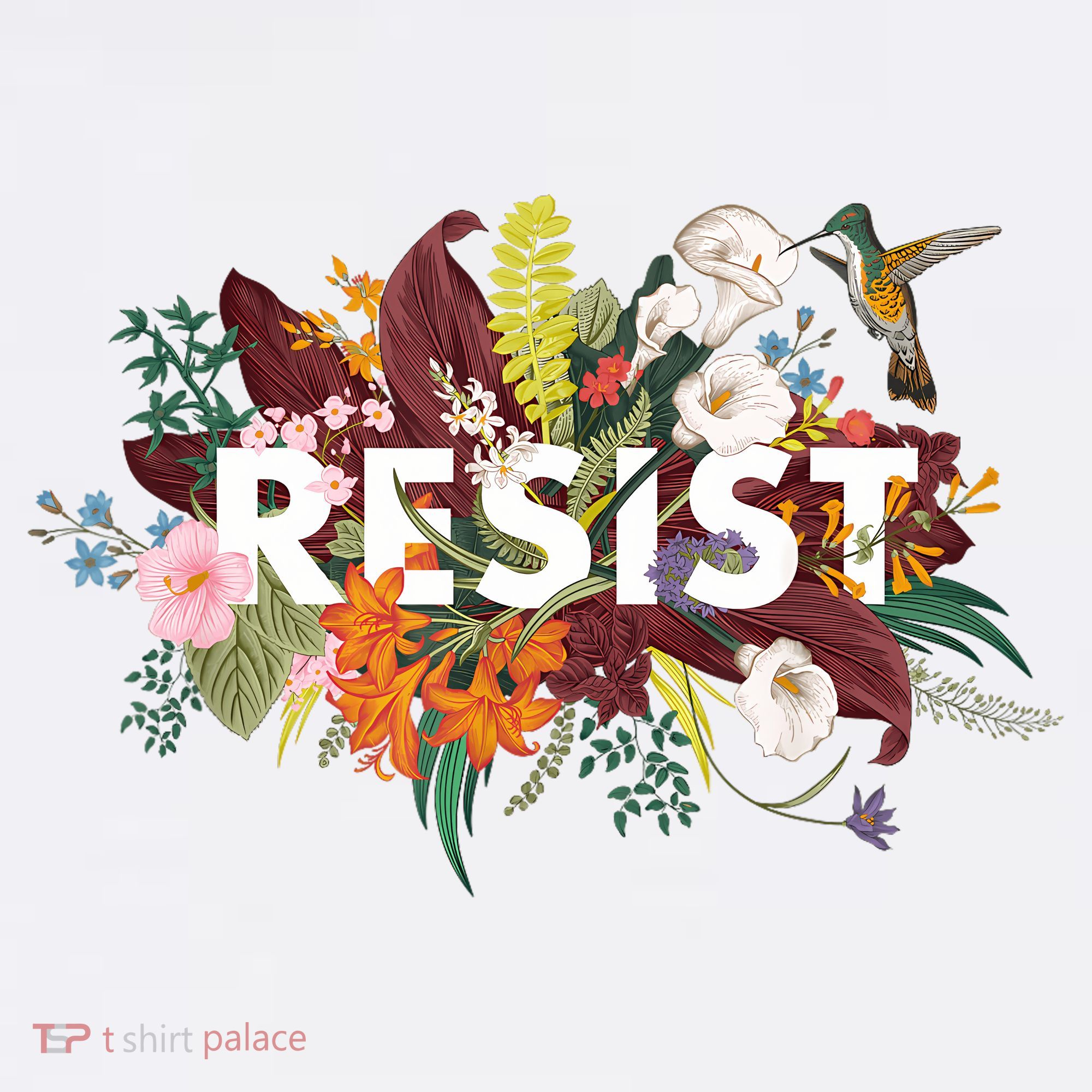 Resist Floral Anti Trump Political Protest Women's Hoodie