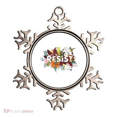 Resist Floral Anti Trump Political Protest Ornament