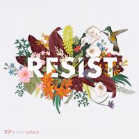 Resist Floral Anti Trump Political Protest Ornament thumb 1