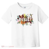 Resist Floral Anti Trump Political Protest Toddler T-Shirt thumb 0