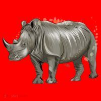 Rhinoceros From A Splash Santa Hat thumb 1
