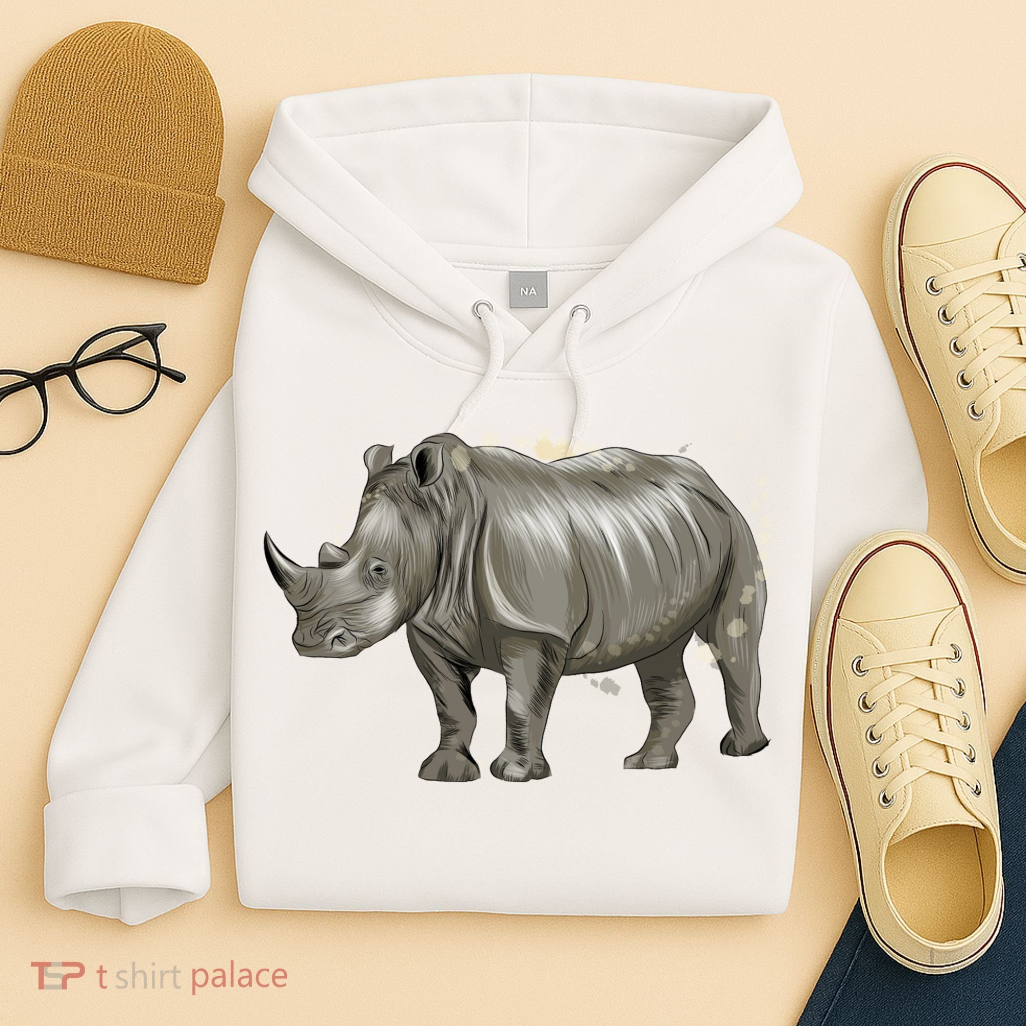 Rhinoceros From A Splash Hoodie