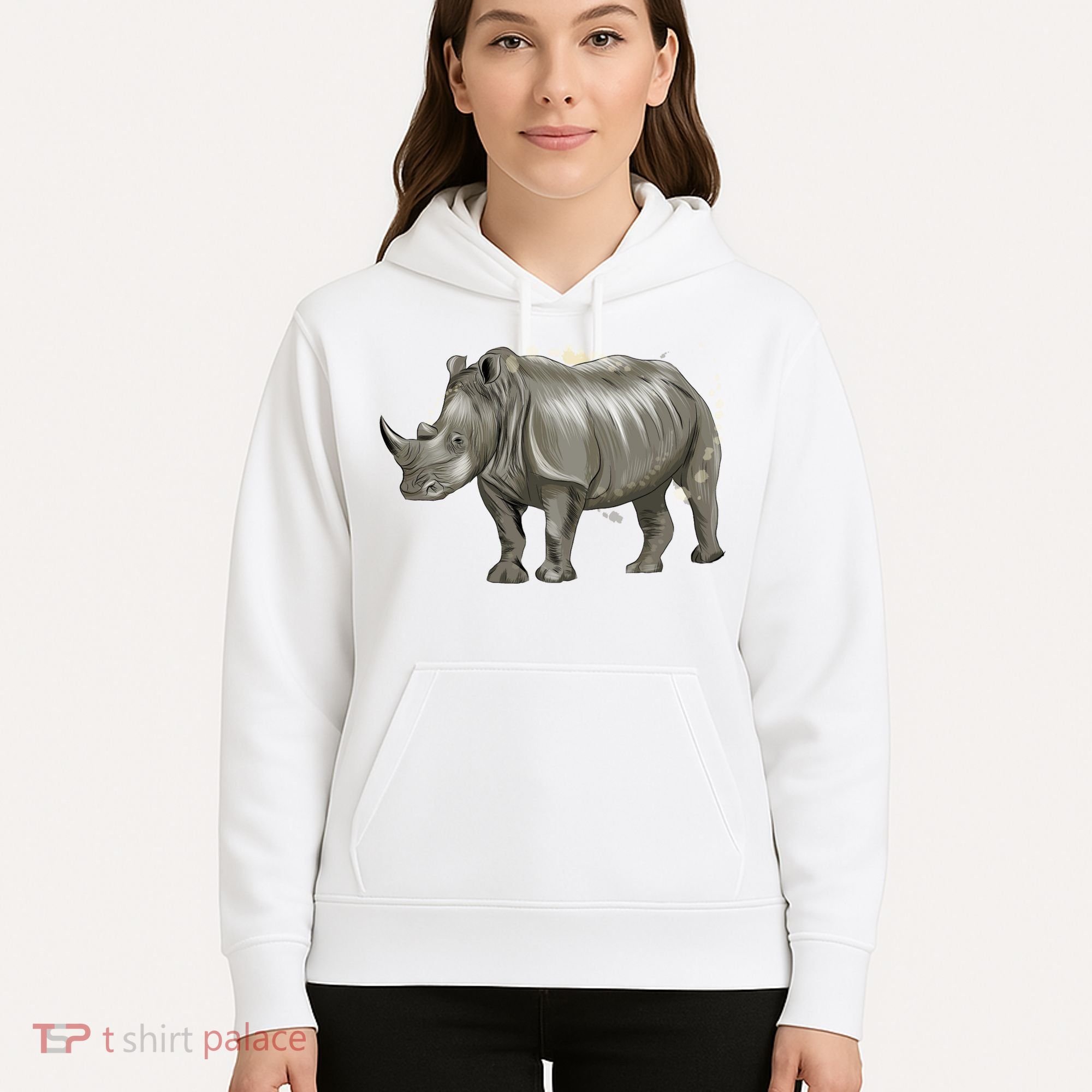 Rhinoceros From A Splash Hoodie