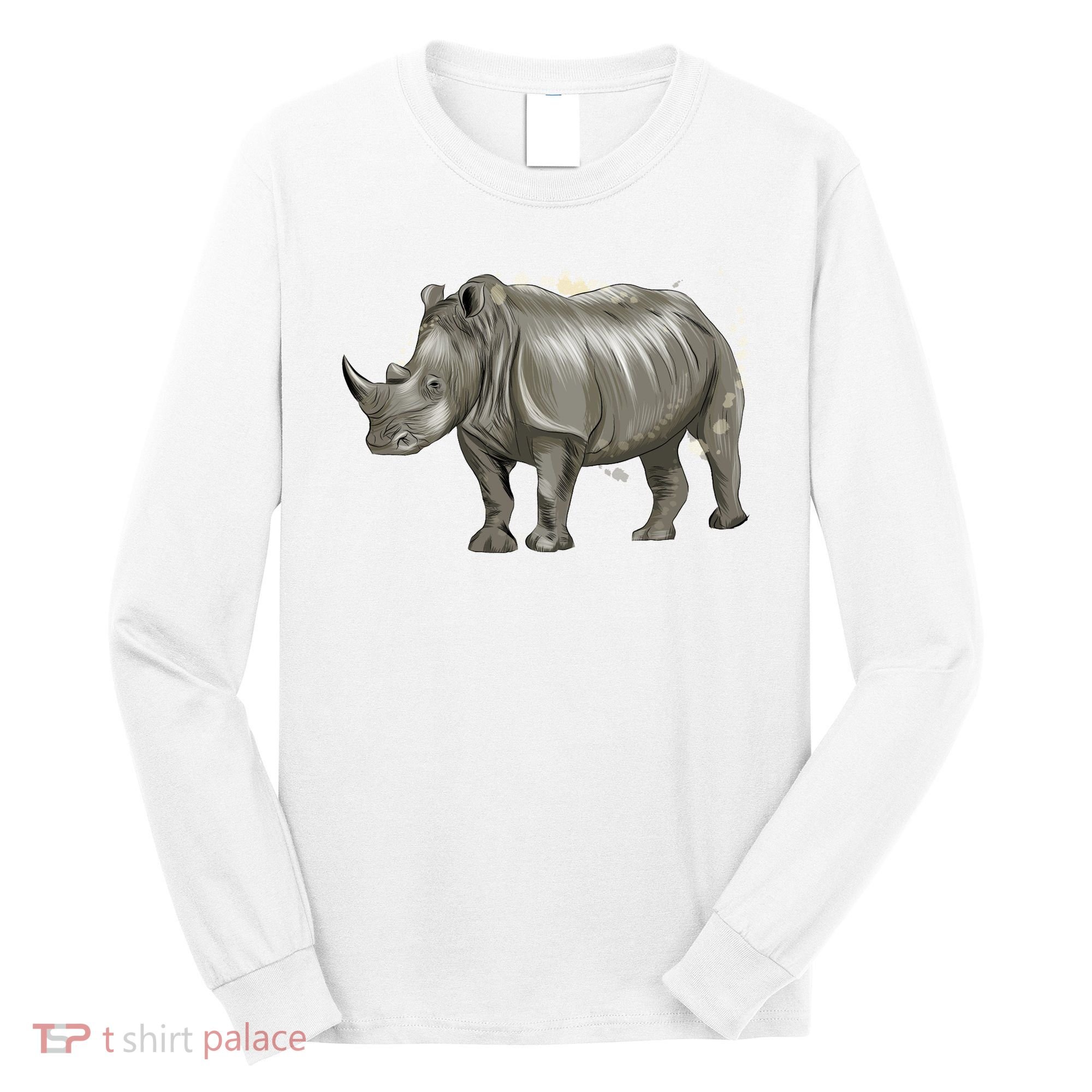 Rhinoceros From A Splash Long Sleeve Shirt