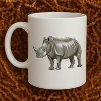 Rhinoceros From A Splash Coffee Mug thumb 2