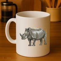 Rhinoceros From A Splash Coffee Mug thumb 4