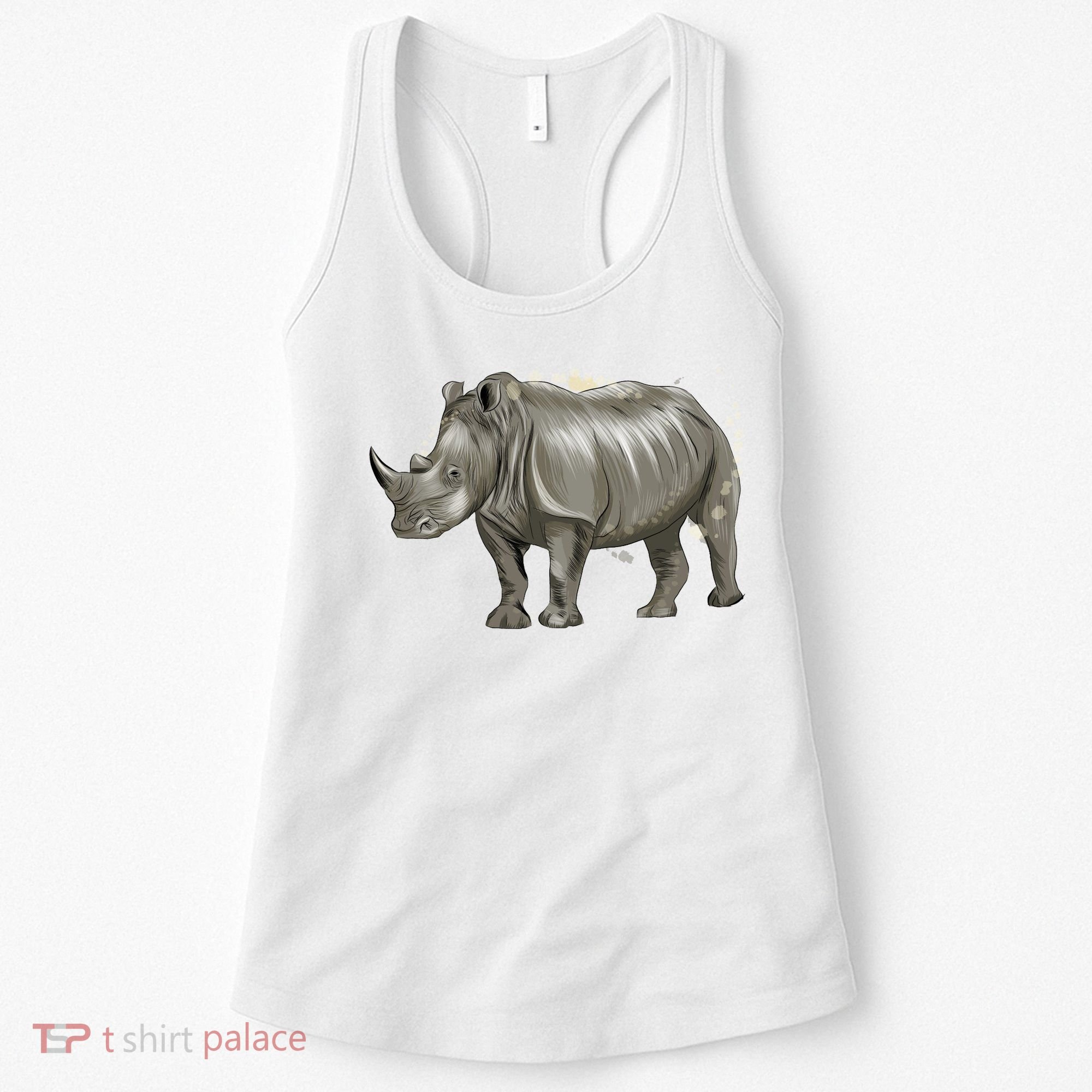 Rhinoceros From A Splash Women's Tank Top