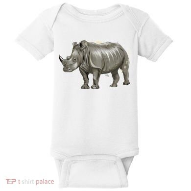 Rhinoceros From A Splash Baby Bodysuit