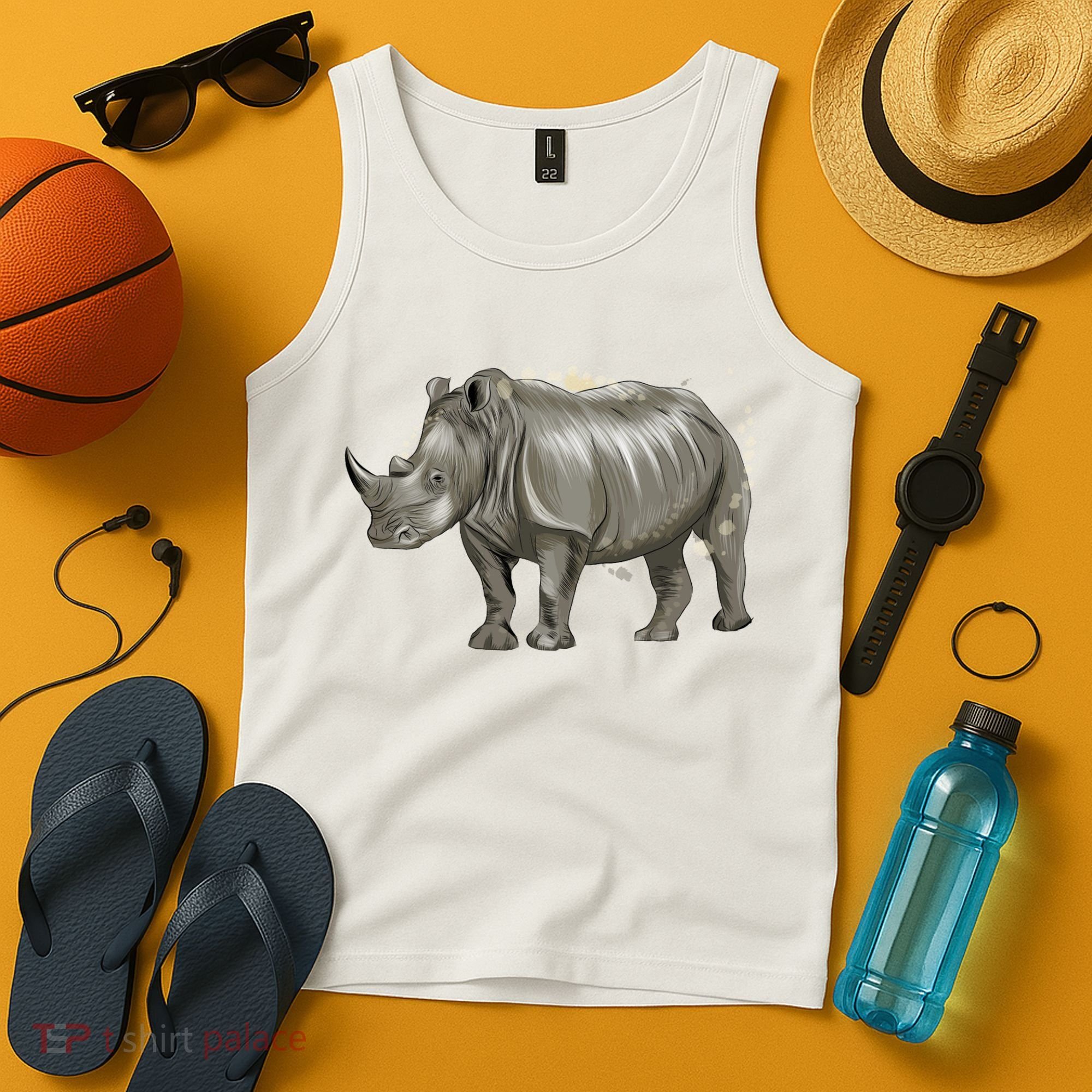 Rhinoceros From A Splash Tank Top