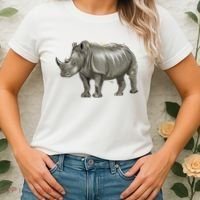 Rhinoceros From A Splash Women's T-Shirt thumb 2
