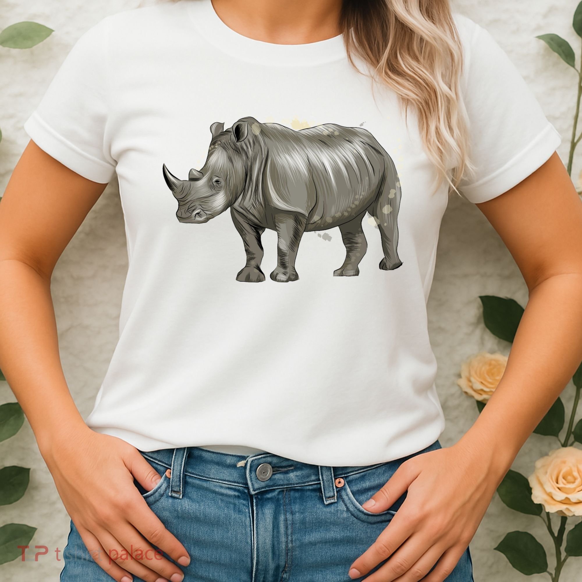 Rhinoceros From A Splash Women's T-Shirt