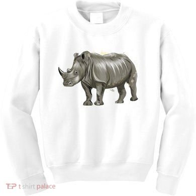 Rhinoceros From A Splash Kids Sweatshirt