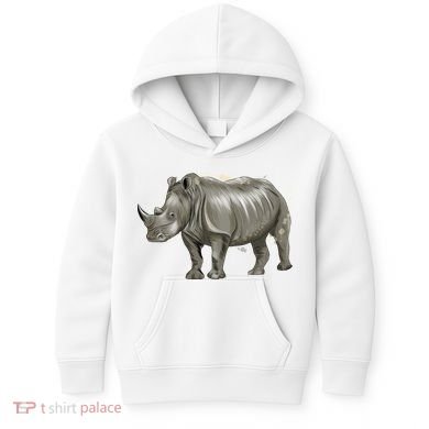 Rhinoceros From A Splash Kids Hoodie