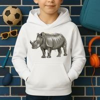 Rhinoceros From A Splash Kids Hoodie thumb 2