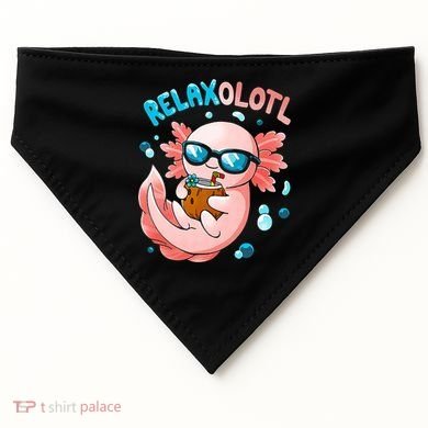 Relaxolotl Funny Axolotl Relax  USA-Made Doggie Bandana
