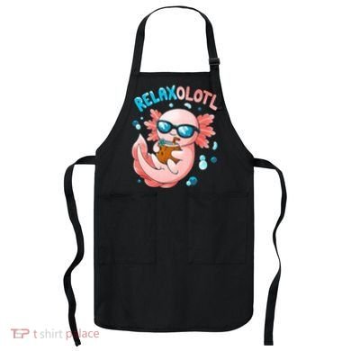 Relaxolotl Funny Axolotl Relax  Apron