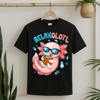 Relaxolotl Funny Axolotl Relax  T-Shirt thumb 2