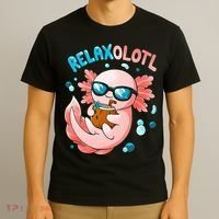 Relaxolotl Funny Axolotl Relax  T-Shirt thumb 3