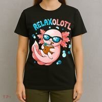 Relaxolotl Funny Axolotl Relax  T-Shirt thumb 4