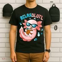 Relaxolotl Funny Axolotl Relax  T-Shirt thumb 6