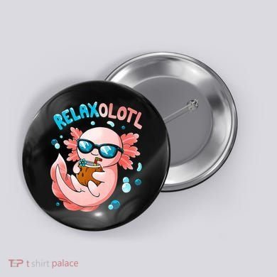 Relaxolotl Funny Axolotl Relax  Button