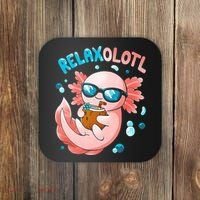 Relaxolotl Funny Axolotl Relax  Coaster thumb 0
