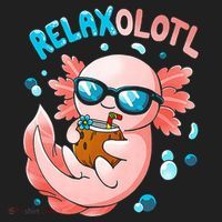 Relaxolotl Funny Axolotl Relax  Tumbler thumb 3