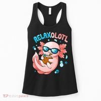 Relaxolotl Funny Axolotl Relax  Women's Tank Top thumb 0