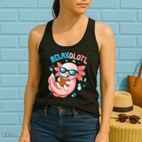 Relaxolotl Funny Axolotl Relax  Women's Tank Top thumb 2