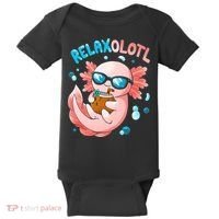 Relaxolotl Funny Axolotl Relax  Baby Bodysuit thumb 0