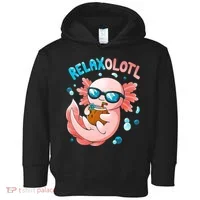 Relaxolotl Funny Axolotl Relax  Toddler Hoodie thumb 0