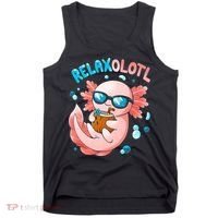 Relaxolotl Funny Axolotl Relax  Tank Top thumb 0