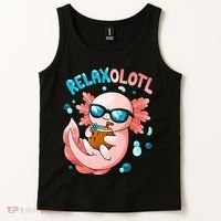 Relaxolotl Funny Axolotl Relax  Tank Top thumb 2