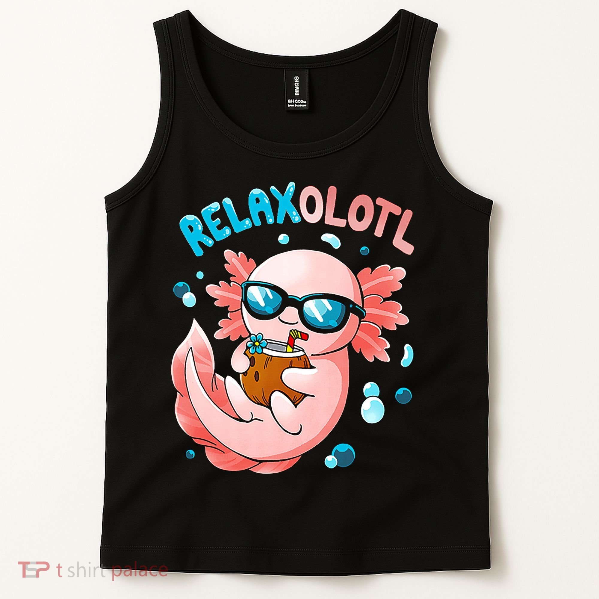 Relaxolotl Funny Axolotl Relax  Tank Top