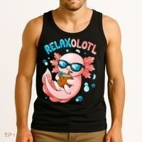 Relaxolotl Funny Axolotl Relax  Tank Top thumb 3