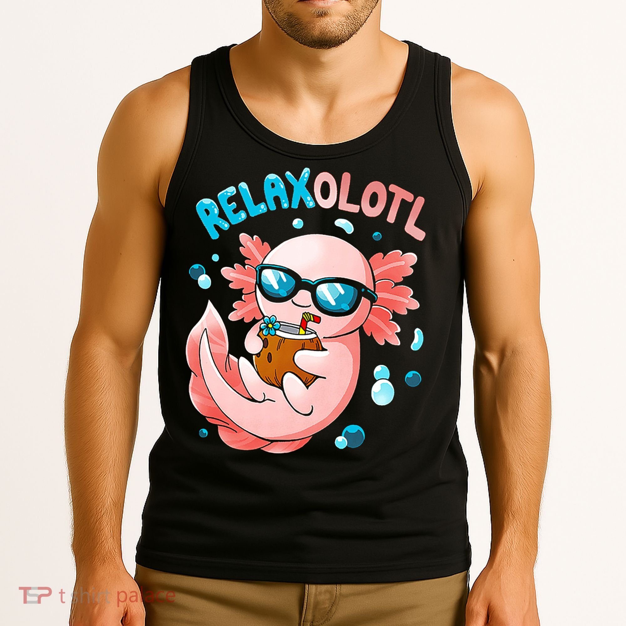 Relaxolotl Funny Axolotl Relax  Tank Top