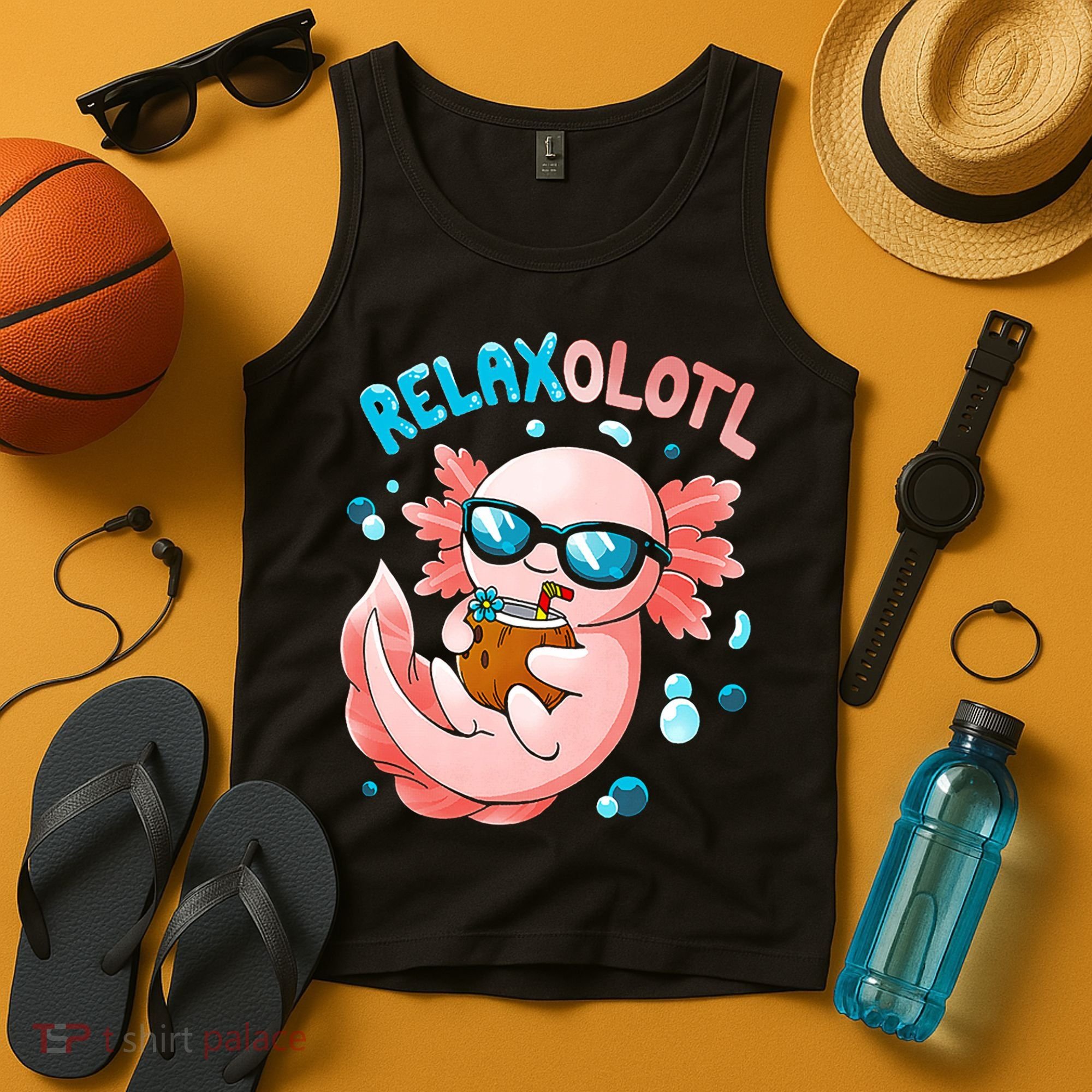 Relaxolotl Funny Axolotl Relax  Tank Top