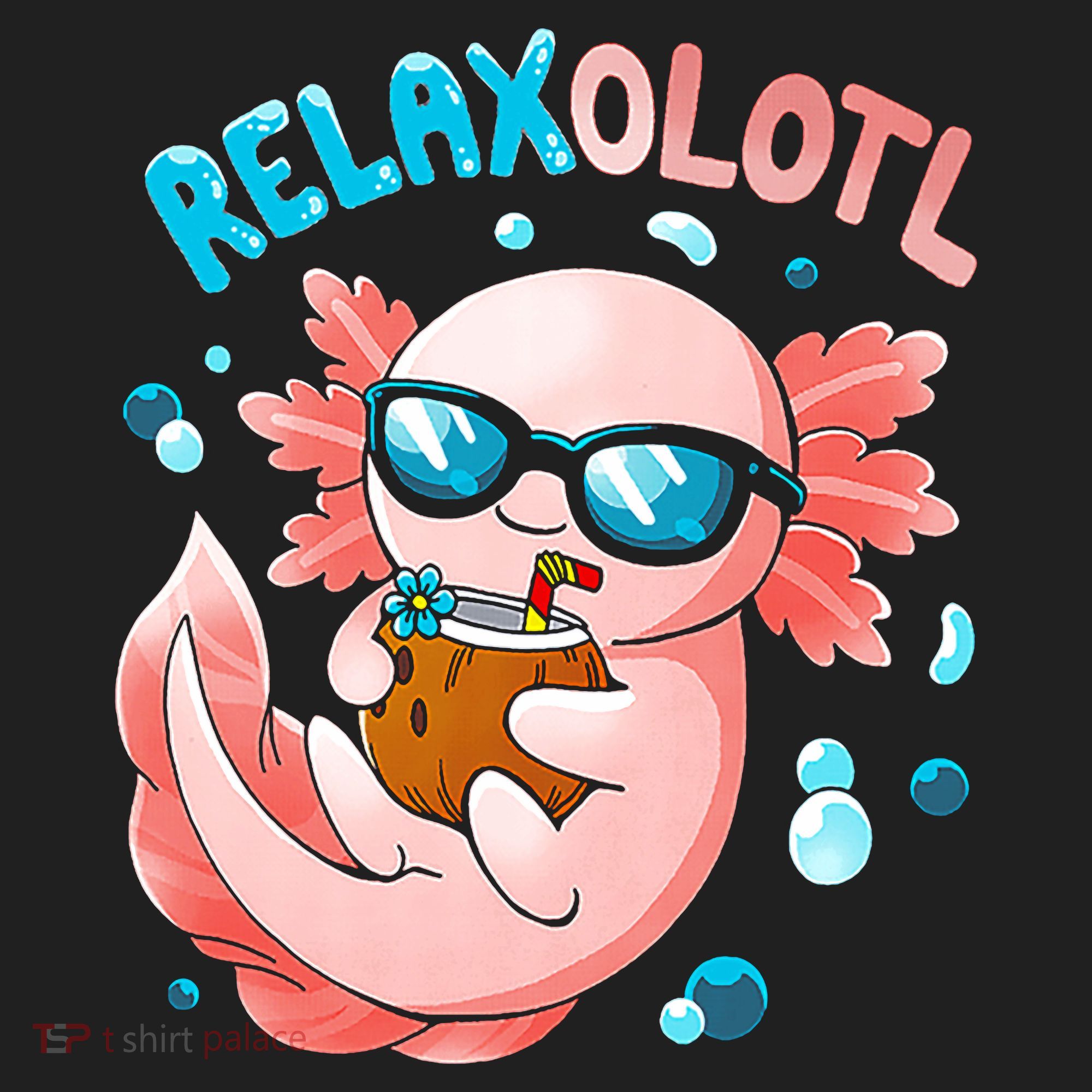 Relaxolotl Funny Axolotl Relax  Golf Towel
