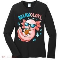 Relaxolotl Funny Axolotl Relax  Women's Long Sleeve Shirt thumb 0