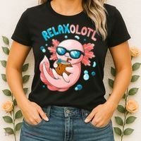 Relaxolotl Funny Axolotl Relax  Women's T-Shirt thumb 2