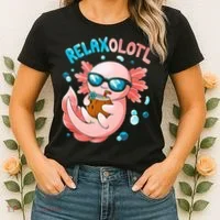 Relaxolotl Funny Axolotl Relax  Women's T-Shirt thumb 2