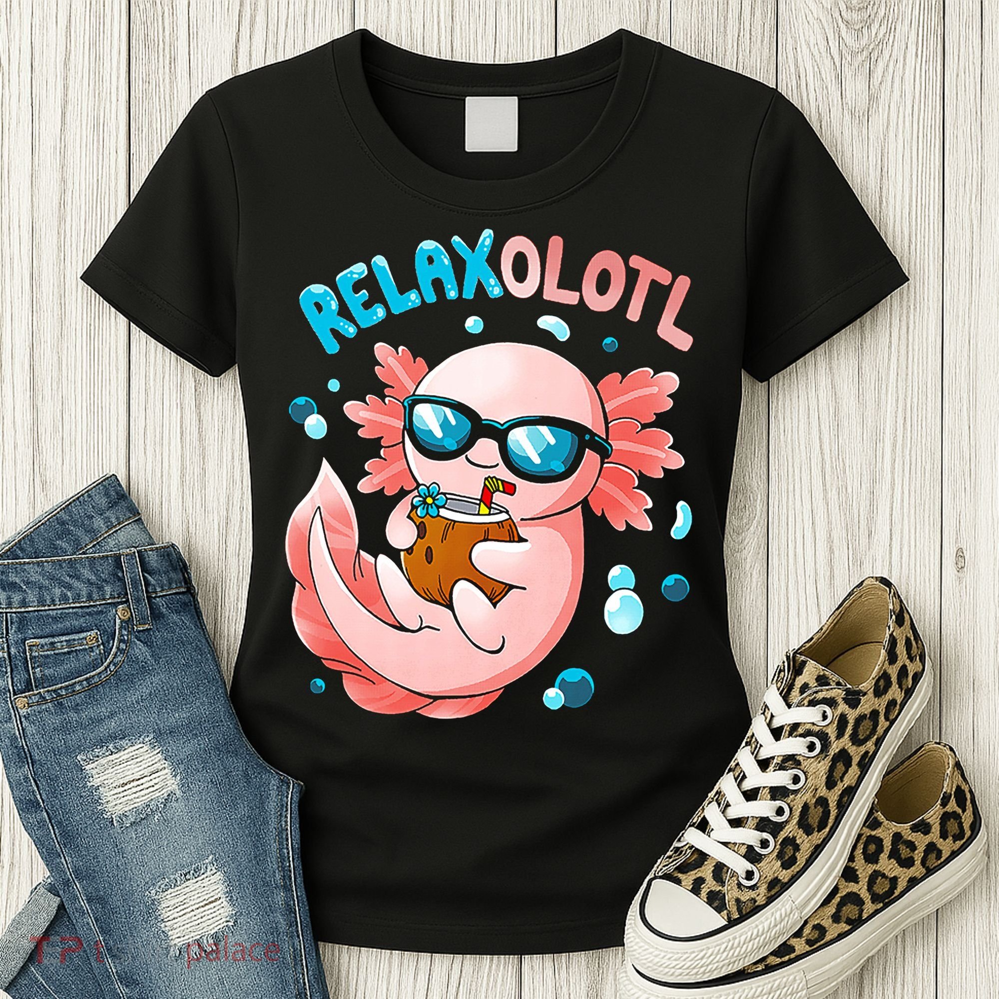 Relaxolotl Funny Axolotl Relax  Women's T-Shirt