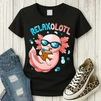 Relaxolotl Funny Axolotl Relax  Women's T-Shirt thumb 3