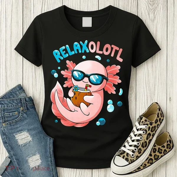 Relaxolotl Funny Axolotl Relax  Women's T-Shirt